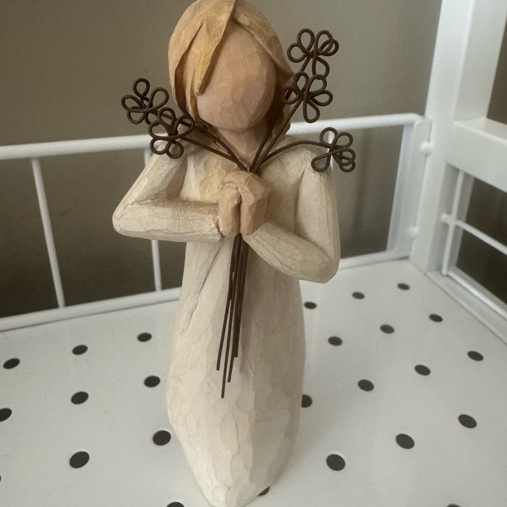 Willow Tree Cream and Brown Angel Sculpture